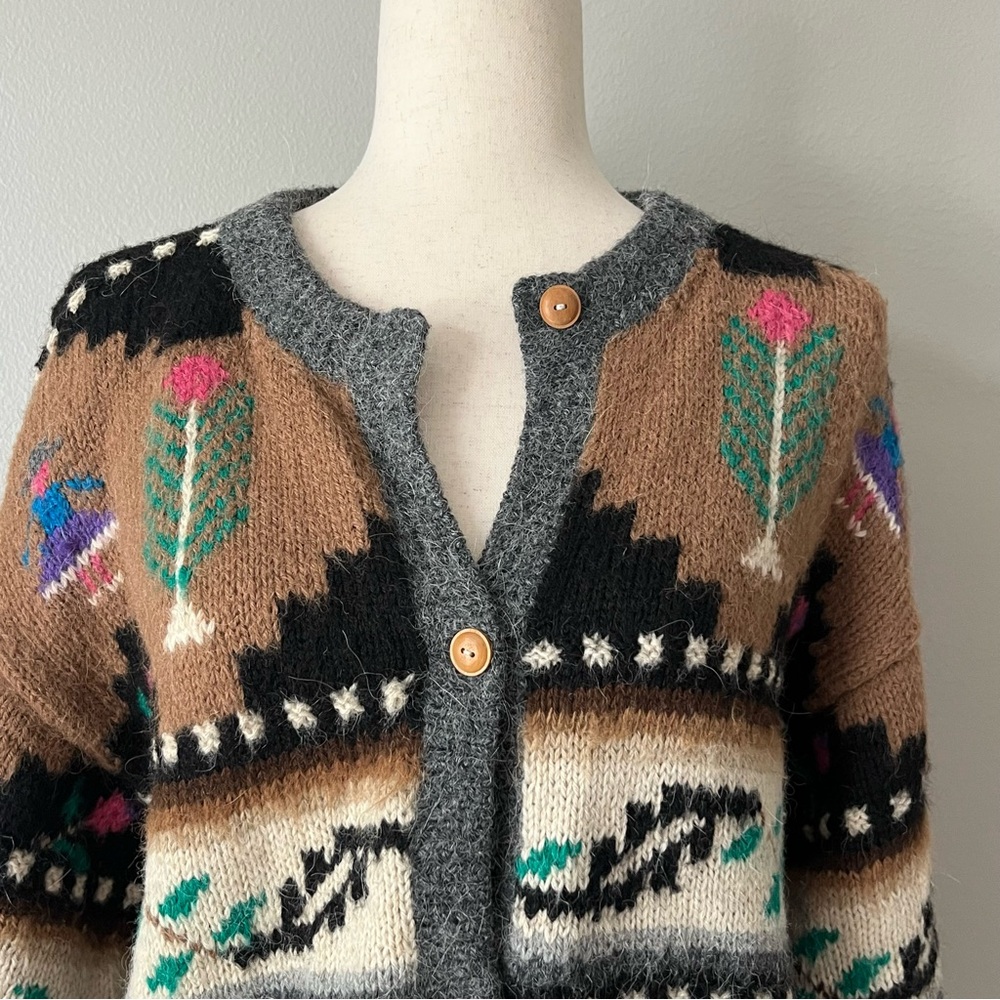 VTG Wool/Alpaca Blend Cardigan Sweater / SZ M/L‎ - Picture 2 of 7